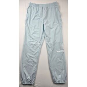 New Balance Womens Track Pants Joggers Size L Light Blue Athletic Running Gym